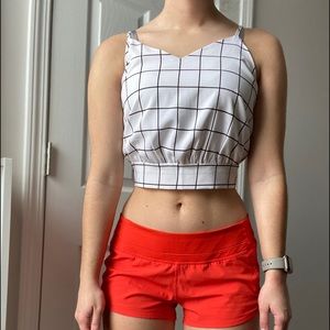 Shein Checked Tie Back Crop Cami Top